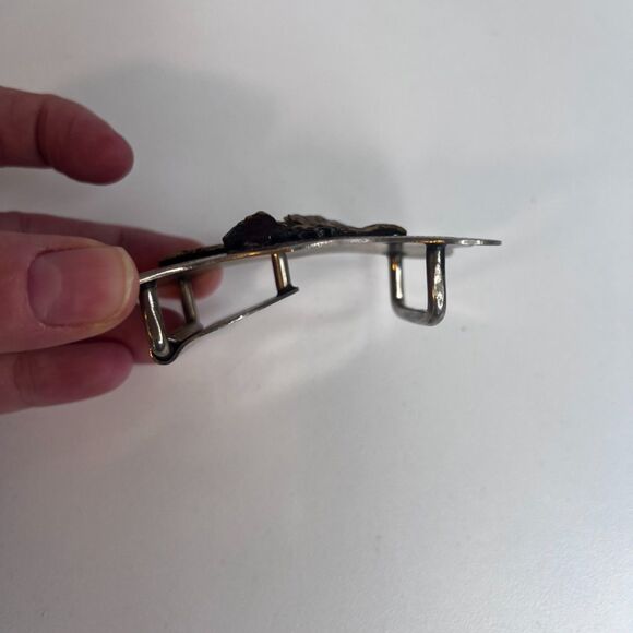 VTG Bald Eagle Belt Award Buckle Silver Slate Sterling-Michigan 5 Man Team 1985- - Picture 4 of 7